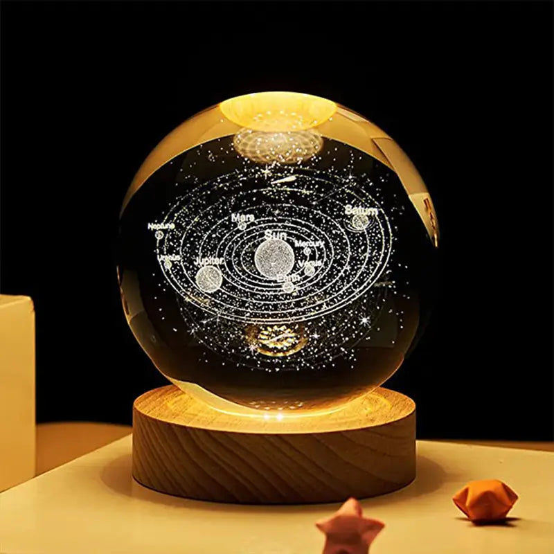 LÁMPARA 3D ESFERA DE CRISTAL