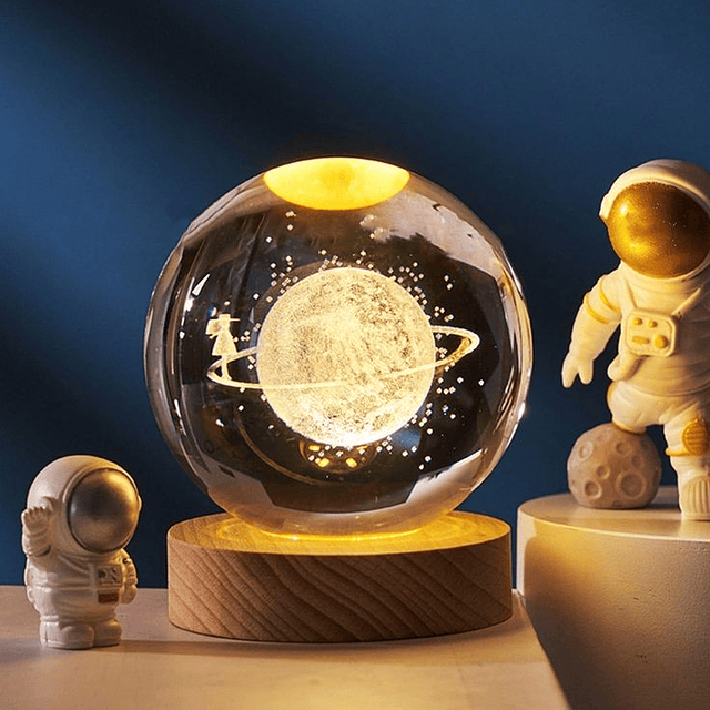 LÁMPARA 3D ESFERA DE CRISTAL