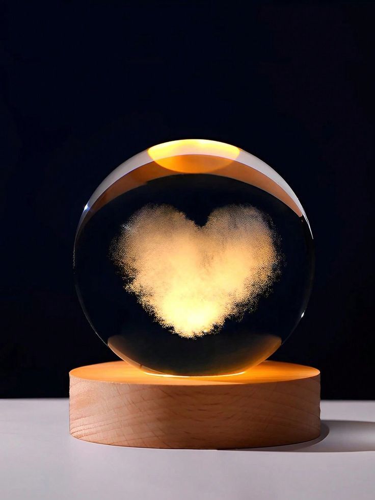 LÁMPARA 3D ESFERA DE CRISTAL