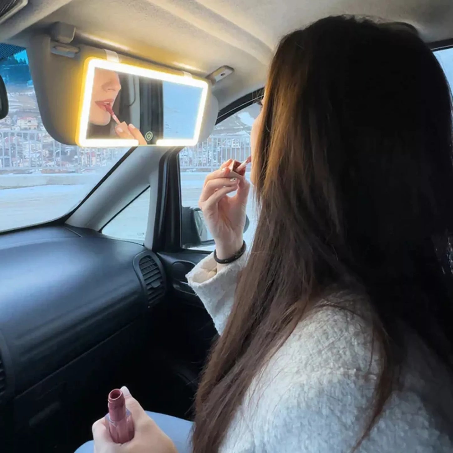 Espejo con Luz LED para el Carro ✨