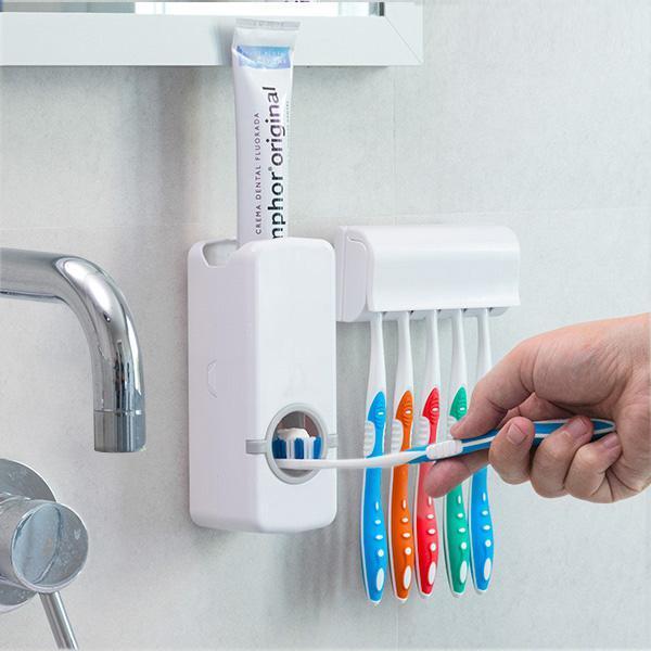 Organizador De Cepillos y Dispensador De Pasta Dental