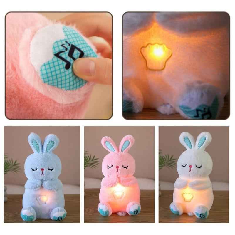 Peluche Conejito que respira con canción de cuna relajante