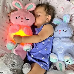 Peluche Conejito que respira con canción de cuna relajante