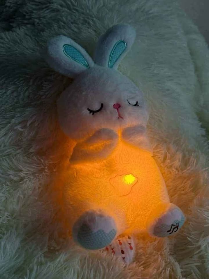 Peluche Conejito que respira con canción de cuna relajante