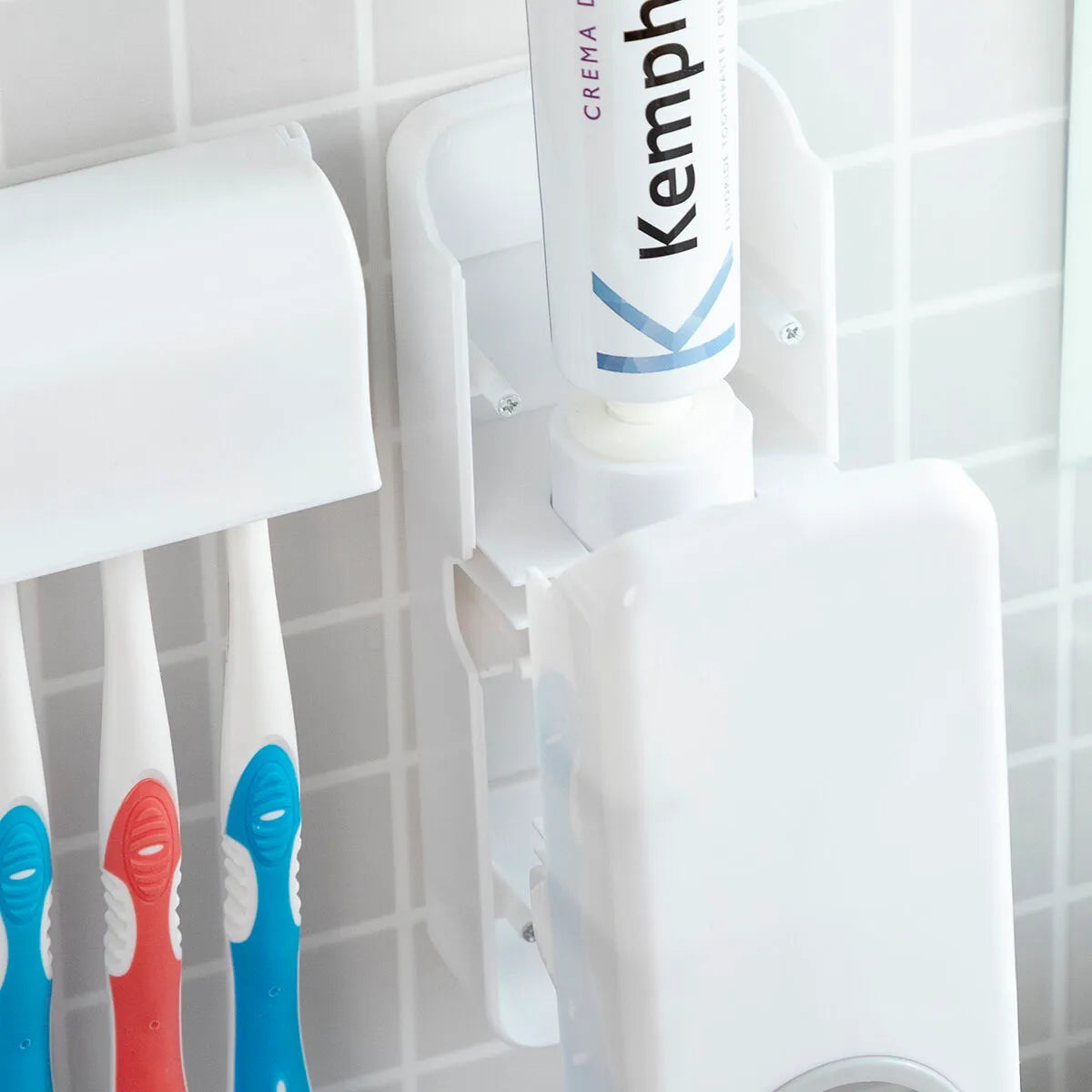 Organizador De Cepillos y Dispensador De Pasta Dental