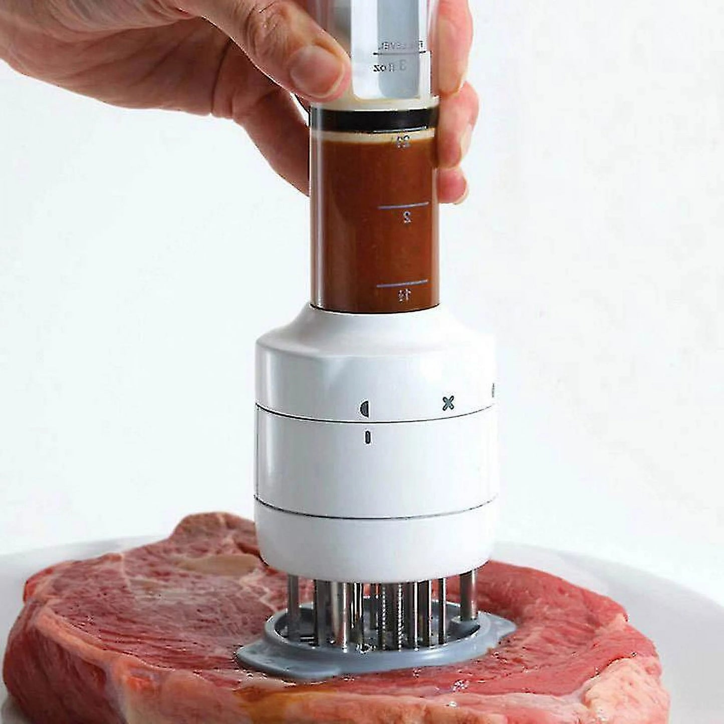 Ablandador e Inyector De Salsas Para Carnes 2 En 1