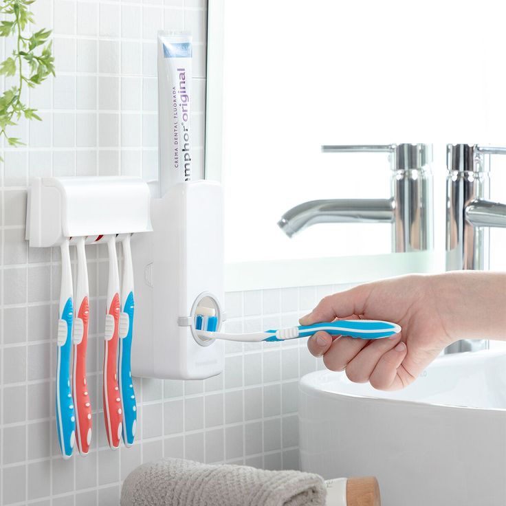 Organizador De Cepillos y Dispensador De Pasta Dental