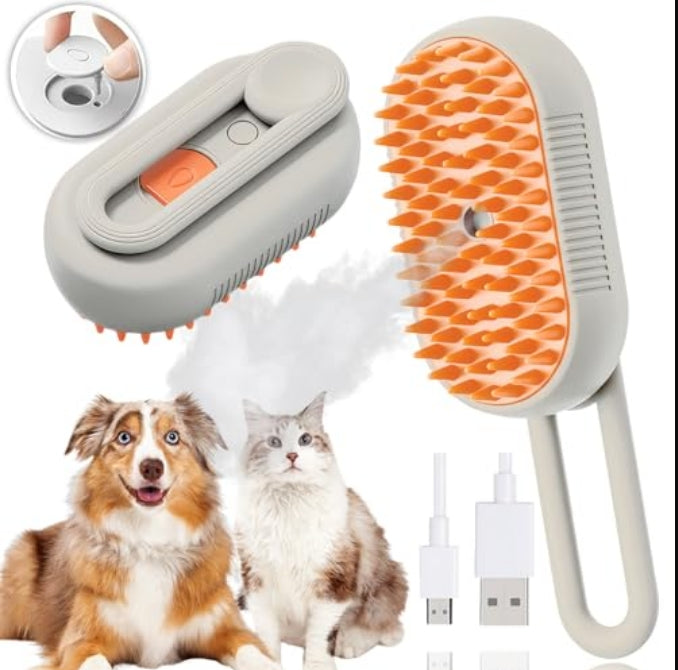 Cepillo de pulverización 3 en 1 para Mascotas 🐾