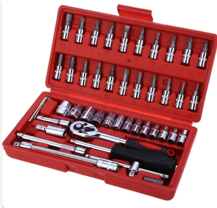 Juego De Llaves 46pcs Caja Roja