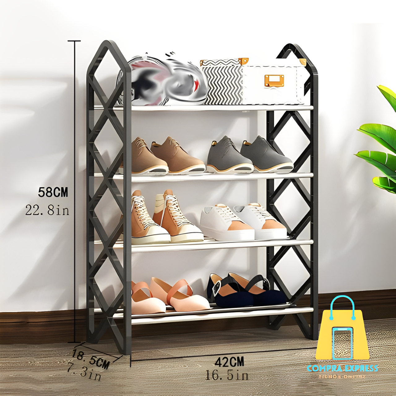 Zapatero de 4 Niveles Para Niños/as