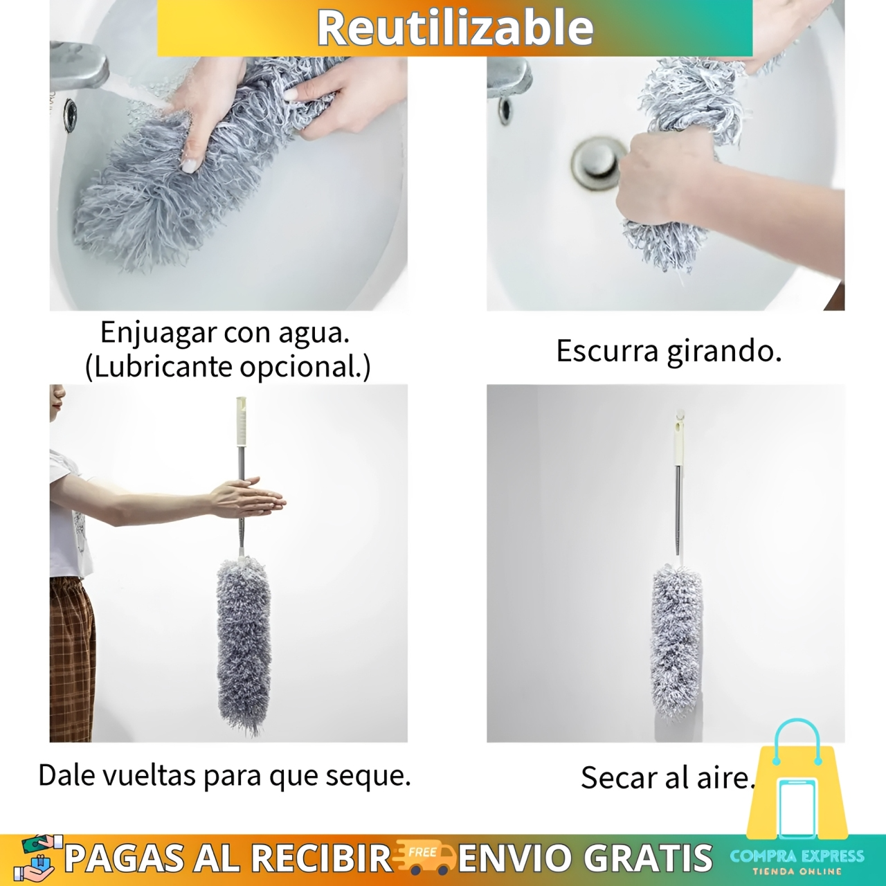 🏠Plumero Retráctil De Microfibra 🪶