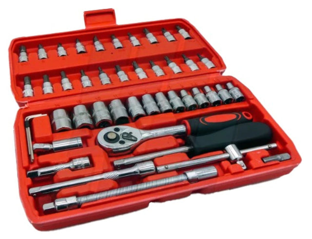 Juego De Llaves 46pcs Caja Roja
