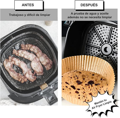 🍟 Papel para Airfryer – Paquete de 50 Unidades 🍗