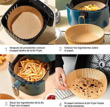 🍟 Papel para Airfryer – Paquete de 50 Unidades 🍗