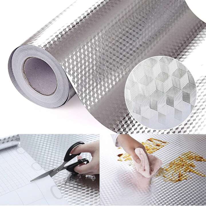 Aluminio Autoadhesivo 2M largo X 40CM ancho