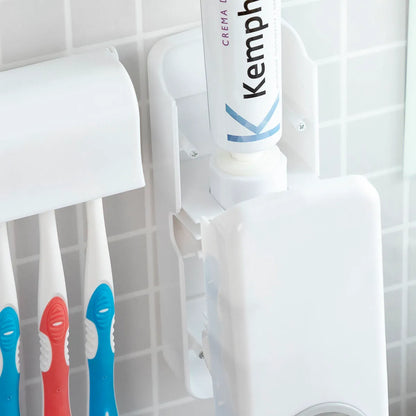 Organizador De Cepillos y Dispensador De Pasta Dental