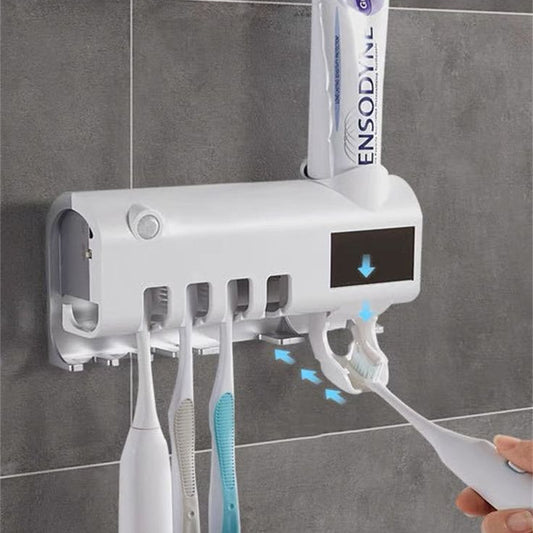 Organizador de Cepillos + Dispensador + Esterilizador UV