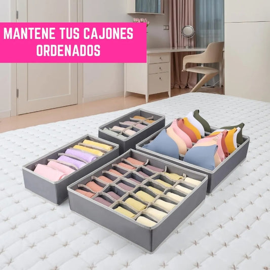 Set organizador x4 ropa interior accesorios