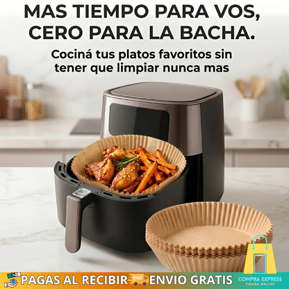 🍟 Papel para Airfryer – Paquete de 50 Unidades 🍗