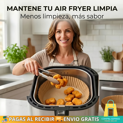 🍟 Papel para Airfryer – Paquete de 50 Unidades 🍗