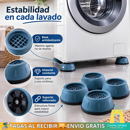 🤩Pack X4 Almohadillas Antivibración Para Lavarropa 🫧