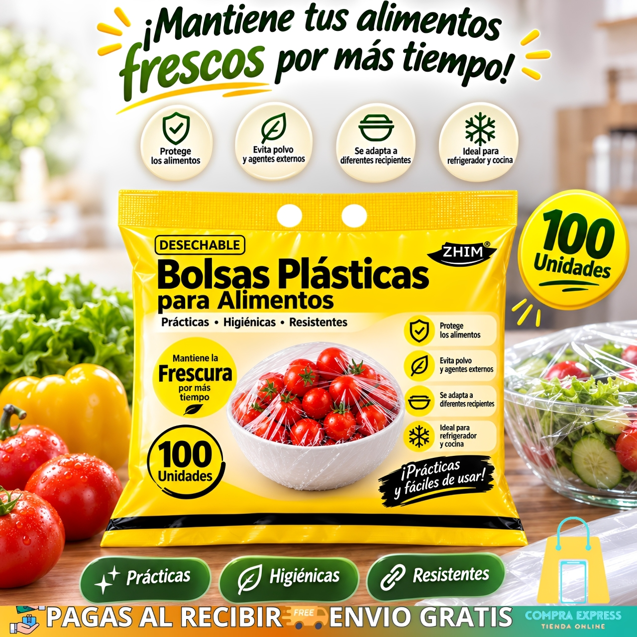 FreshCover™ 🥗 - Bolsas protectoras 100 unidades 💯
