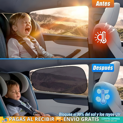 😥Protector Solar Lateral Para Auto🚗 (Set completo de 4 piezas)