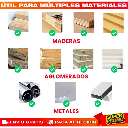 SET X 6 BROCAS FRESADORAS DE CORTE MULTIFUNCIÓN