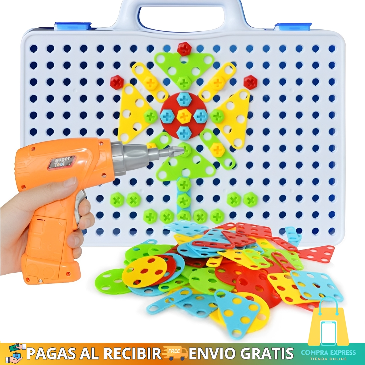 KidsBuild™ - Maletín De Construcción De Juguete 🤩🔧