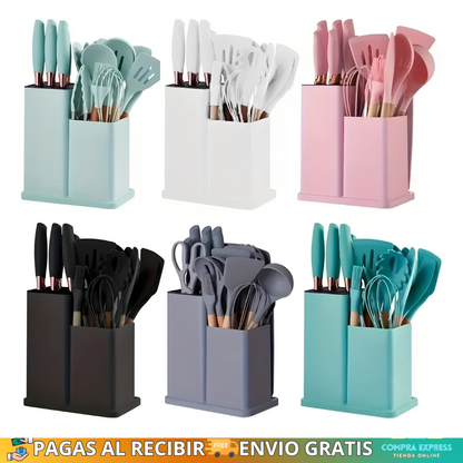 👩🏼‍🍳SetMaster™ - Juego de Utensilios de Cocina – 19 Piezas🥰