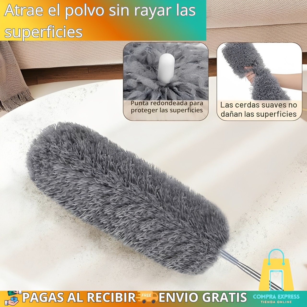 🏠Plumero Retráctil De Microfibra 🪶