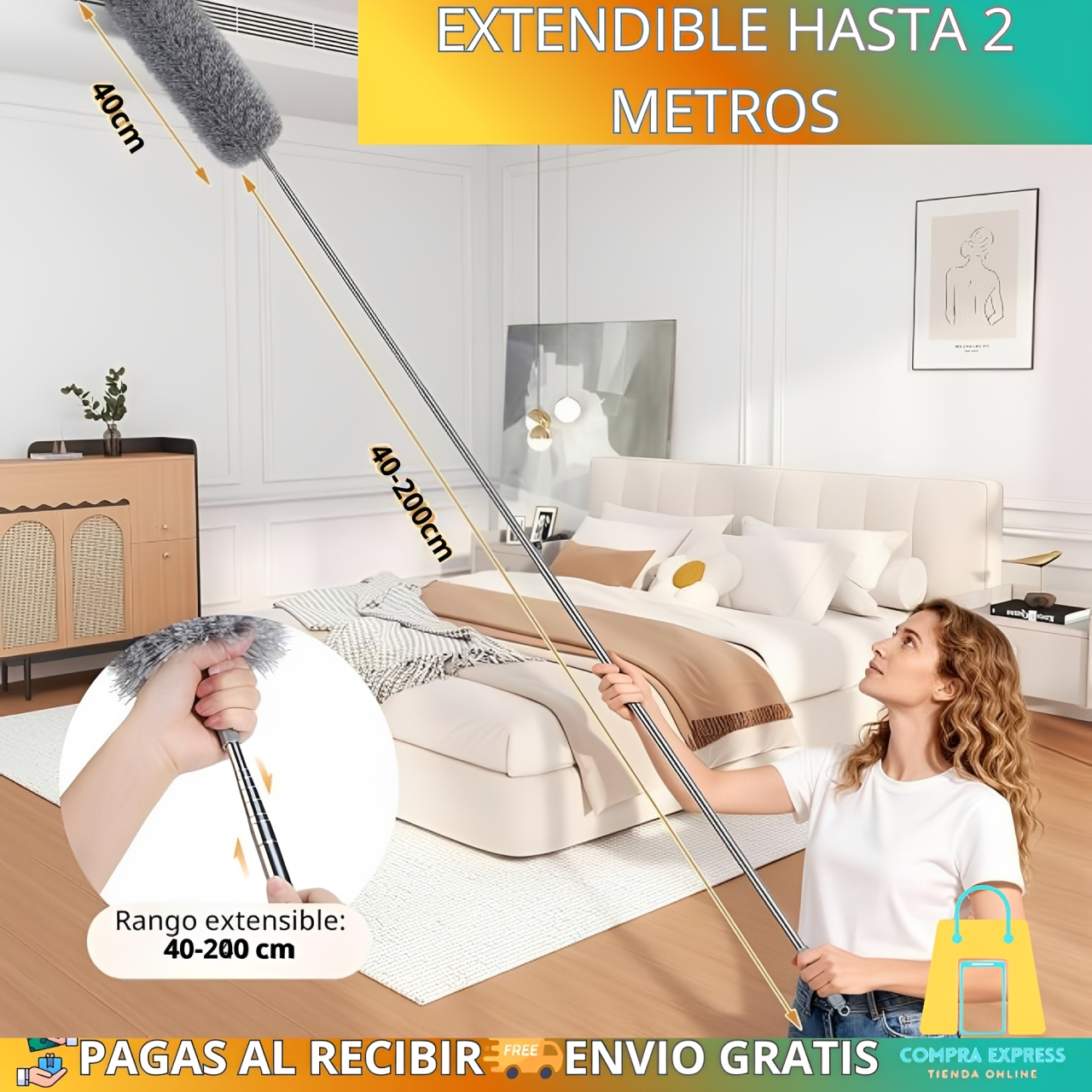 🏠Plumero Retráctil De Microfibra 🪶