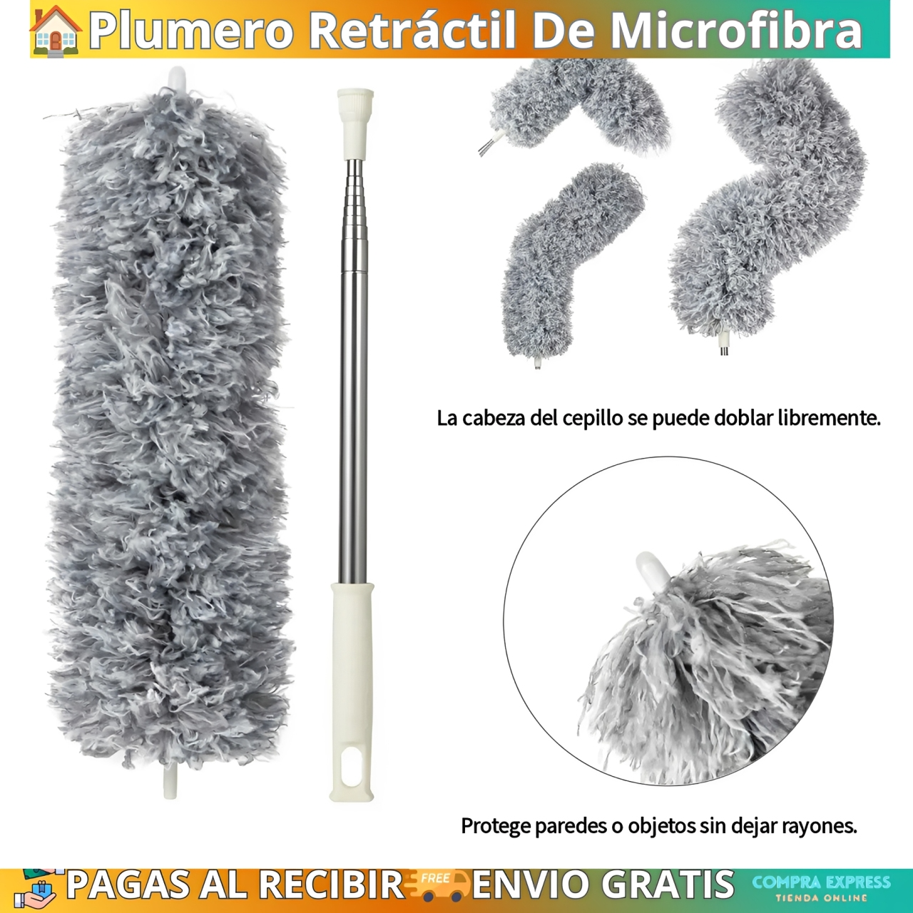 🏠Plumero Retráctil De Microfibra 🪶