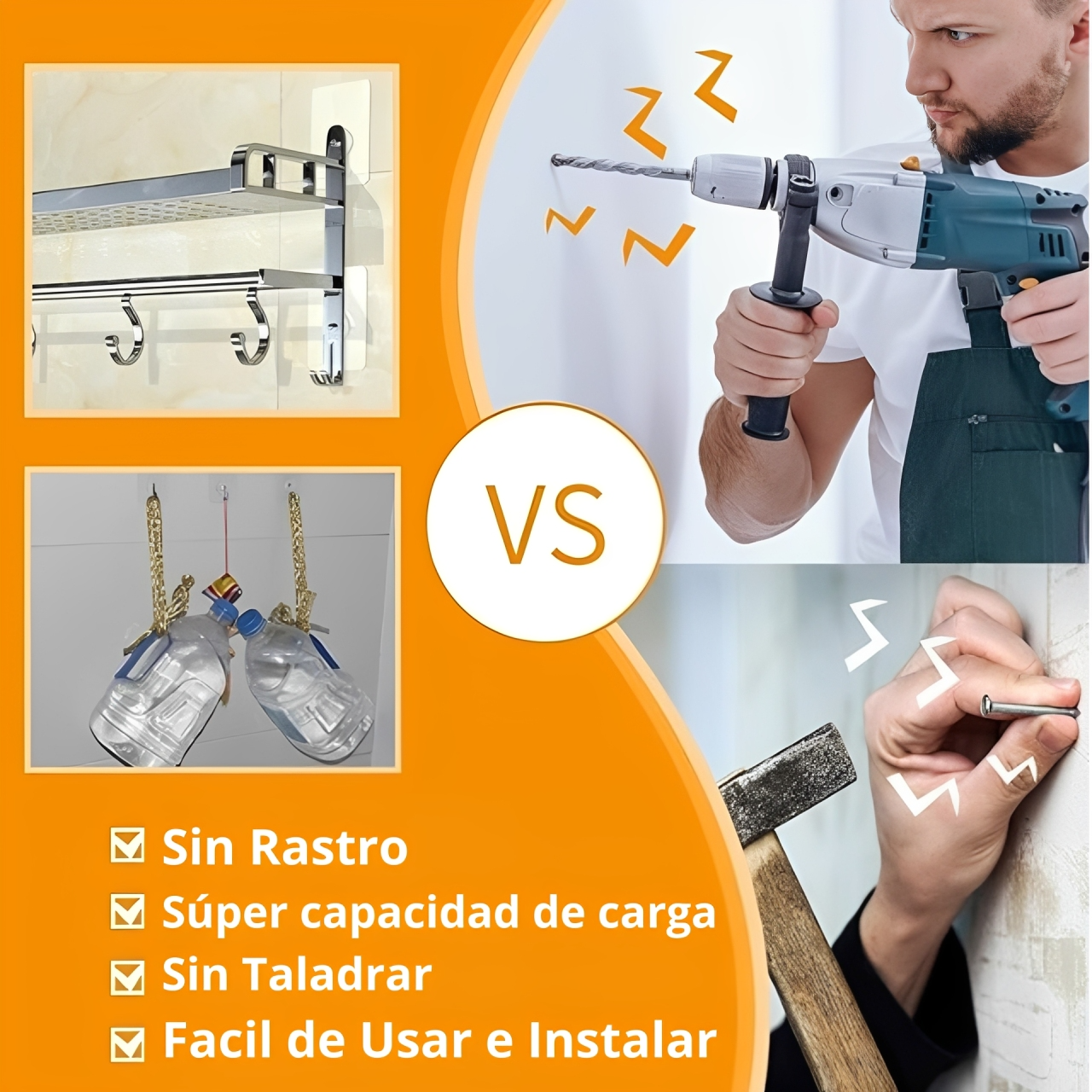 Colgador Adhesivo De Pared 10 Unidades