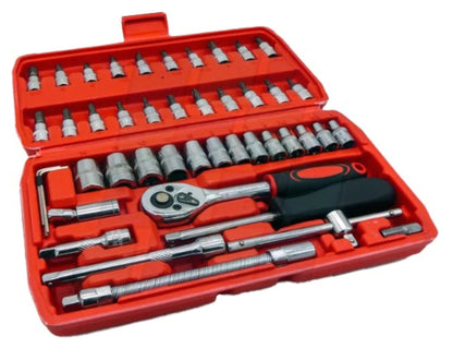 Juego De Llaves 46pcs Caja Roja