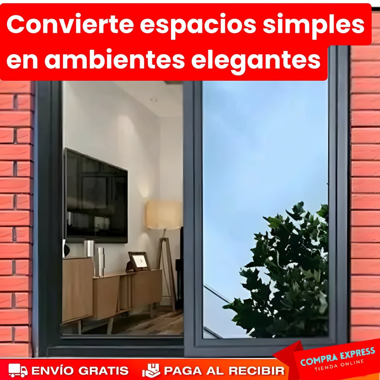 Papel Adhesivo Efecto Espejo 2M x 60CM