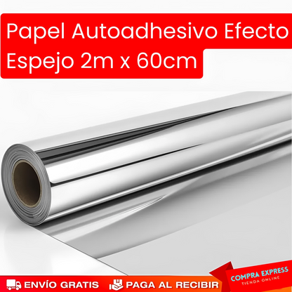 Papel Adhesivo Efecto Espejo 2M x 60CM
